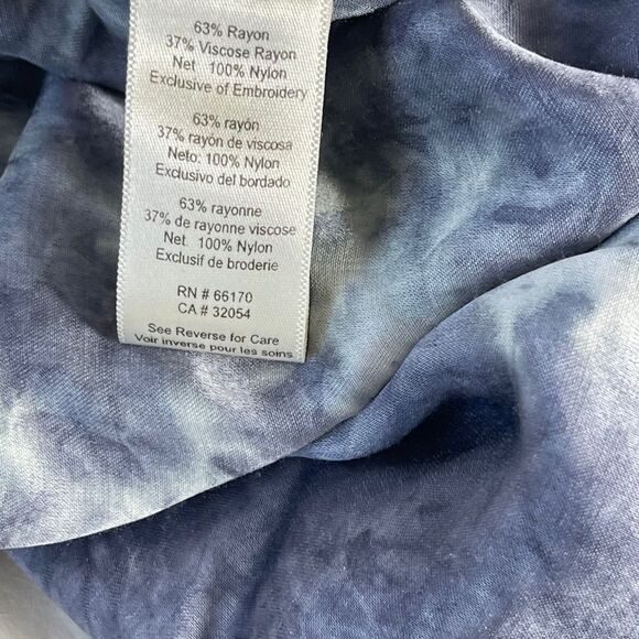 Anthropologie Varun & Nidhika Grey Watercolor Print Asymmetrical Dress Sz XXS - Picture 4 of 8